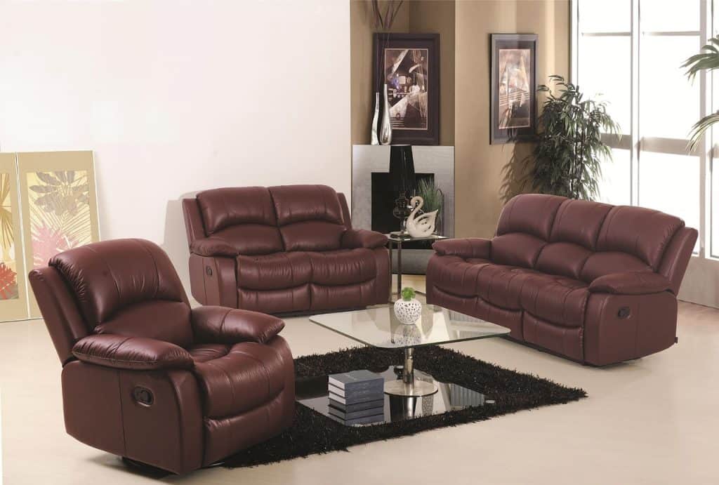 sofa, three pc sofa, leather sofa